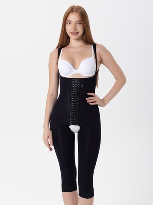 HA-114 Kopçalı Diz Altı, Altı Fermuarlı Korse Medikal Liposuction Karın Germe Doğum Sonrası Korse