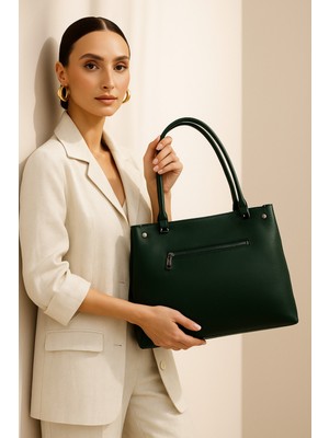 Atelier Terra Marea AURALIS Hakiki Deri Kadın Omuz Çantası | Yeşil