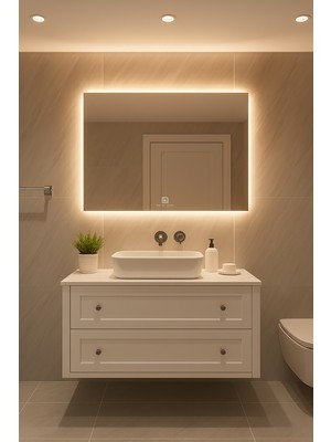 Digital Hayat Dikdörtgen Dokunmatik & Dimli Buton Işıklı Banyo Ayna 30X50 - 40X60 - 50X70 - 60X80