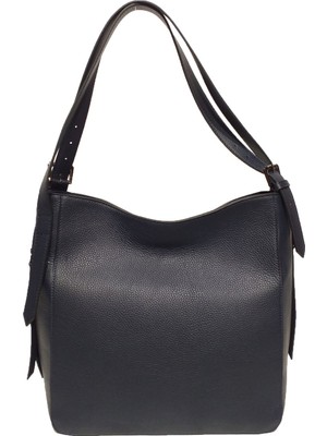 Atelier Terra Marea Callıon Lacivert | Hakiki Deri Kadın Tote Omuz Çantası