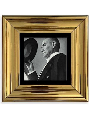 Atatürk Çerçeveli Taş Tablo 20 cm