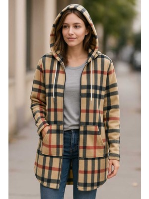 Tenra Kadın Uzun Polar Hırka Geniş Kesim