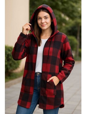 Tenra Kadın Uzun Polar Hırka Geniş Kalıp