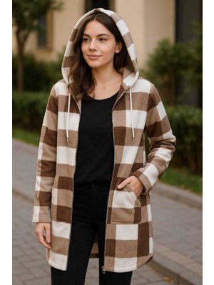 Tenra Kadın Uzun Polar Hırka Geniş Kalıp