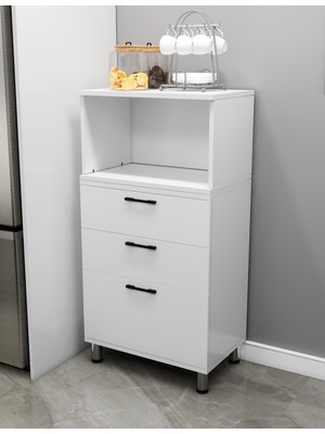 Kenyap Modüler Çok Amaçlı Mutfak Dolabı 3 Çekmeceli,açık Gözlü Kendi Dolabını Kendin Tasarla Kn 113