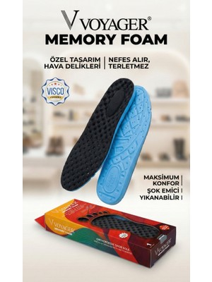 Voyager - Memory Foam | Rahat Ayakkabı Tabanlığı - Siyah - 37