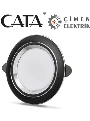 Cata Ct 5258 Siyah Kasa Zepra LED Spot 6W 3 Renkli