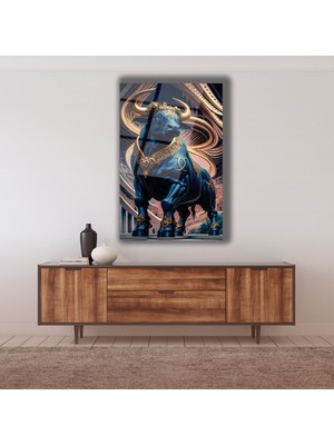 Marsilyan Boğa Cam Tablo