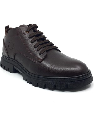 Taşpınar Ayakkabı Taşpınar %100 Hakiki Deri Erkek Günlük Kışlık Rahat Klasik Kauçuk Kaymaz Taban Klasik Kısa Bot 40-45