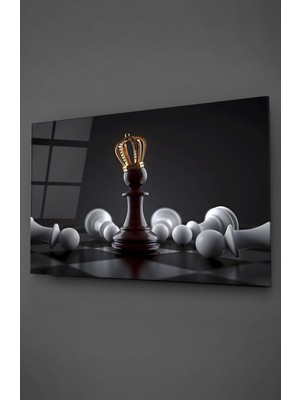 Marsilyan Satranç Yatay Cam Tablo