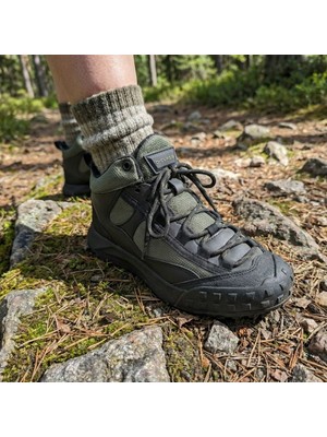 Çiğdem Kundura G-Class Su Itici Özellikli Unisex Trekking ve Outdoor Ayakkabısı - Haki Yeşil - 38