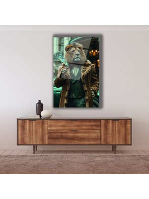 Marsilyan Renkli Hayat Ağacı Yatay Cam Tablo