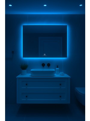 Digital Hayat Dikdörtgen Dokunmatik & Dimli Buton Işıklı Banyo Ayna 30X50 - 40X60 - 50X70 - 60X80