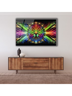 Marsilyan Hayat Ağacı Cam Tablo