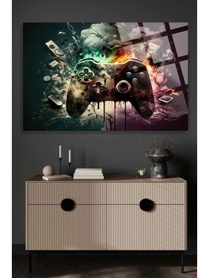 Marsilyan Gamer Odası  Için 4mm Kırılmaz Temperli Yüksek Çözünürlüklü Cam Tablo