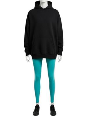 Sweatshirt Kapuşonlu Pamuklu Oversize