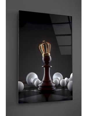 Marsilyan Satranç Dikey Cam Tablo