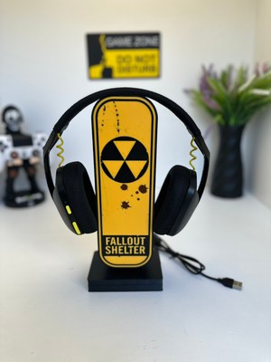 3dpazarıcom 3D Baskı Fallout Shelter Tasarımlı Ledli Kulaklık Tutucu