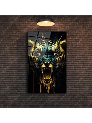 Marsilyan Renkli Hayat Ağacı Cam Tablo