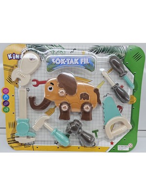 Yıldız Dükkan Oyuncak Eğitici Sök Tak Fil Oyun Seti Çocuk Beceri ve Zeka Gelişim Oyuncağı