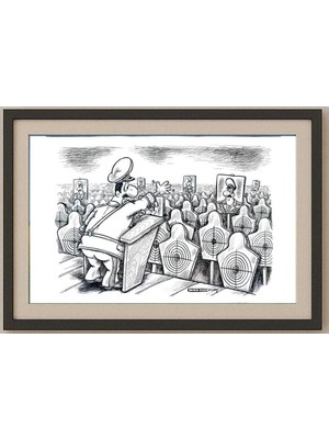 Karikatural Alexander Markelov 29X21CM Orijinal Karikatür Tablo