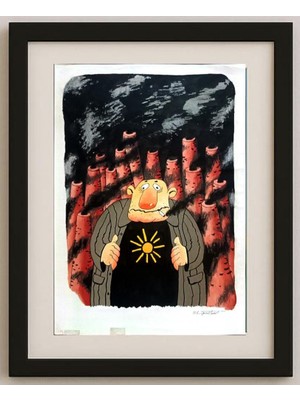 Karikatural Sergey Lipovtsev 29X21CM Orijinal Karikatür Tablo