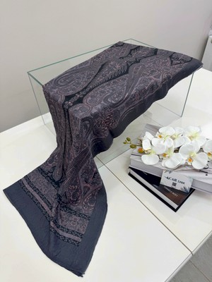 Acar İpek Etnik Desen Bambu Kraş Şal