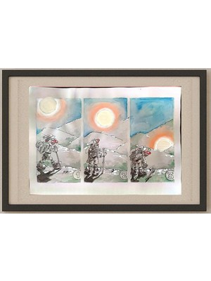 Karikatural Iliytcho Alexiev 29X21CM Orijinal Karikatür Tablo