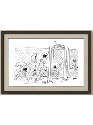 Karikatural Branko Prehuzic 29X21CM Orijinal Karikatür Tablo