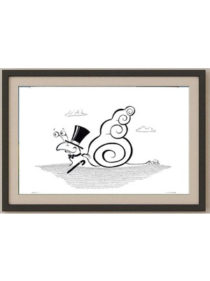 Karikatural Chris Hovian 29X21CM Orijinal Karikatür Tablo