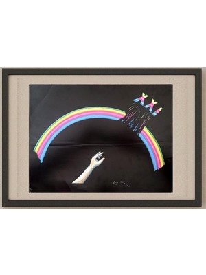 Karikatural Luka Lagator 43X30CM Orijinal Karikatür Tablo