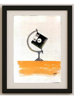 Karikatural Tao Kaijan 29X21CM Orijinal Karikatür Tablo