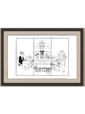 Karikatural Morello Facundo Alberto 43X30CM Orijinal Karikatür Tablo