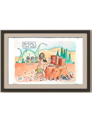 Karikatural Ricardo Nunes 29X21CM Orijinal Karikatür Tablo