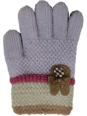 Kitti 3-6 Yaş Kız Çocuk Örme Eldiven K25220-02