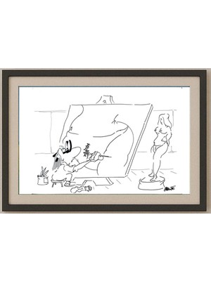 Karikatural Branko Prehuzic 29X21CM Orijinal Karikatür Tablo