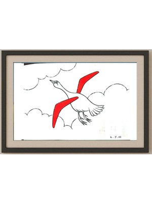 Karikatural Li Jinghua 29X21CM Orijinal Karikatür Tablo