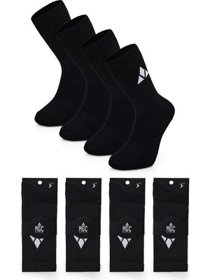 Mgc Spor 4'lü Dikişsiz Burunlu, Silikon Kaydırmaz Tabanlı, Spor Çorabı–(Koşu, Futbol, Basketbol, Tenis, Yoga, Plates, Fitnes)