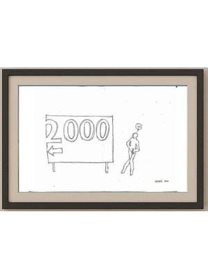 Karikatural Josip Minks 43X30CM Orijinal Karikatür Tablo