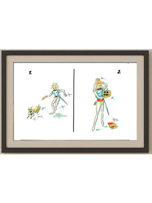 Karikatural Hrvoje Bilic 29X21CM Orijinal Karikatür Tablo