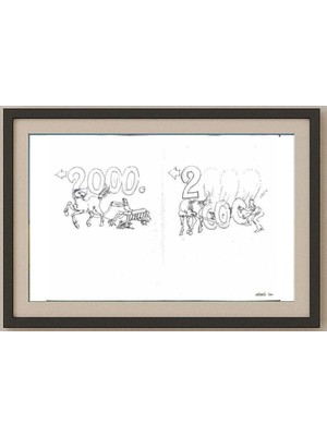 Karikatural Josip Minks 43X30CM Orijinal Karikatür Tablo