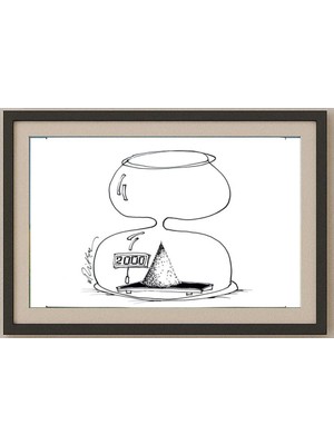 Karikatural Gheorghita Ghinea Uriasu 29X21CM Orijinal Karikatür Tablo