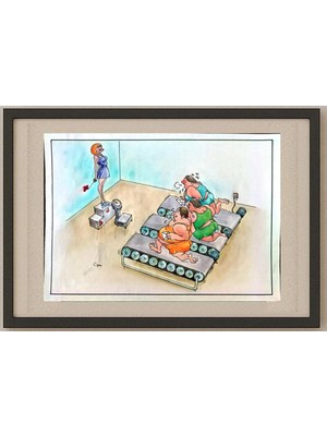 Karikatural Chai Yongmin 29X21CM Orijinal Karikatür Tablo