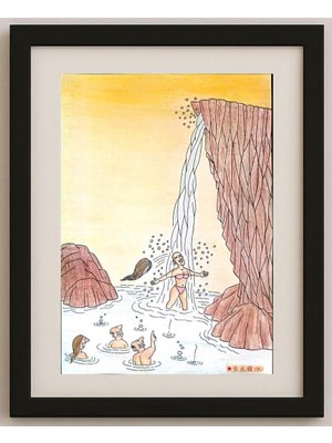Karikatural Li Guangjun 29X21CM Orijinal Karikatür Tablo