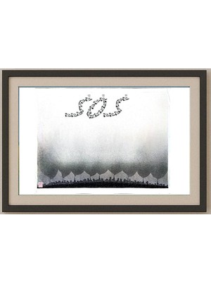 Karikatural Yu Xian Yao 35X25CM Orijinal Karikatür Tablo