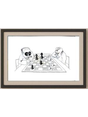 Karikatural Tsvetomir Veleshky 29X21CM Orijinal Karikatür Tablo