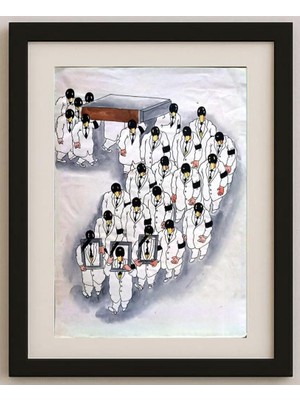 Karikatural Sun Shen Ying 33X21CM Orijinal Karikatür Tablo