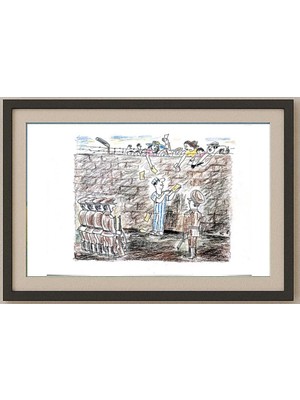 Karikatural Salijan Yımgırçıyev 29X21CM Orijinal Karikatür Tablo