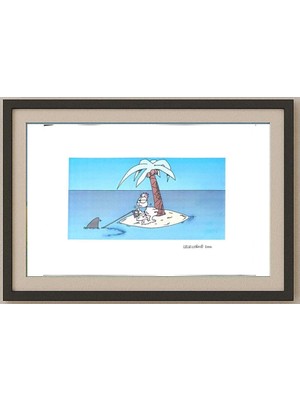 Karikatural Gabriele Corvi 35X25CM Orijinal Karikatür Tablo