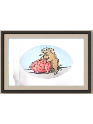 Karikatural Nikola Otas 35X25CM Orijinal Karikatür Tablo